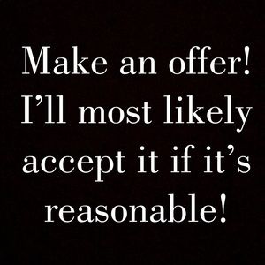 I like to negotiate keep offering